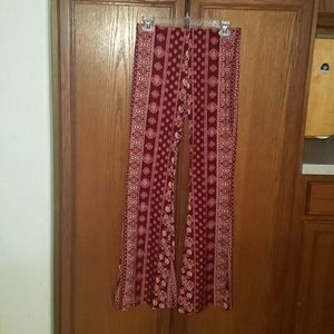 Vibe m sportswear tribal print bell bottom leggings